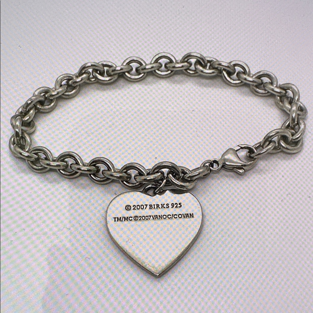 BIRKS Solid .925 Silver 2010 OLYMPICS HEART shaped bracelet size 7 - Picture 7 of 13